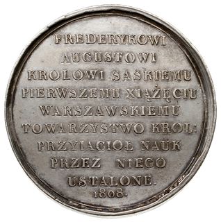 medal autorstwa Jana Ligbera z 1808 r., wybity z okazji przybycia księcia do Warszawy