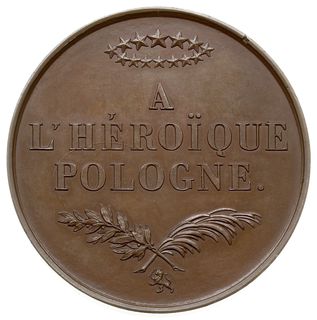 medal autorstwa Barre’a po 1831 roku, wybity nakładem Komitetu Brukselskiego Bohaterskiej Polsce  po Powstaniu Listopadowym