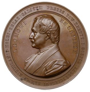 medal autorstwa C. Radnitzkiego wybity 1858 r., poświęcony Leonowi ks. Sapieże