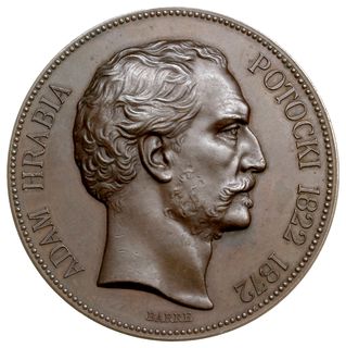 medal autorstwa Alberta Barre’a wybity w 1872 r. z okazji śmierci Adama hrabiego Potockiego
