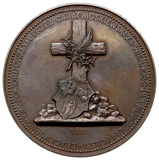 medal autorstwa Ernesta Paulina Tasseta z 1874 r. wybity dla upamiętnienia Rusinów zamordowanych przez  carat