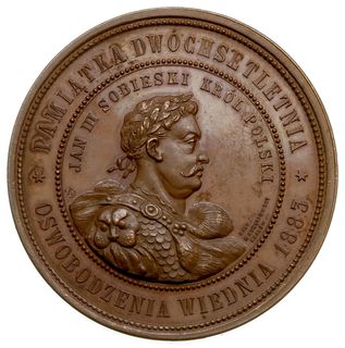 medal z 1883 r. wybity z okazji 200. rocznicy Odsieczy Wiedeńskiej na zlecenie Kurnatowskiego w Krakowie