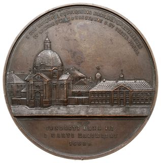 medal nieznanego autora z 1888 r. wybity na 200. rocznicę poświęcenia kościoła św. Kazimierza w Warszawie