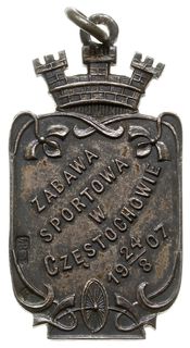 jednostronny medalik pamiątkowy z uszkiem z 1907 r.