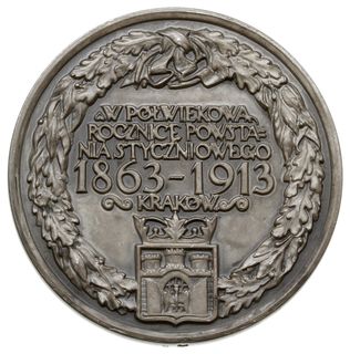 medal autorstwa Wojciecha Jastrzębowskiego z 1913 r. wybity na 50. rocznicę powstania styczniowego