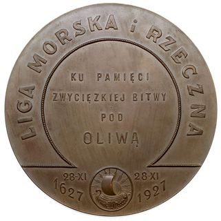 medal autorstwa Stefana Ślezaka z 1927 r. wybity na 300. rocznicę Bitwy pod Oliwą