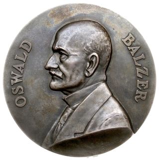 medal autorstwa Piotra Wojtowicza z 1928 r. wybity dla uczczenia Oswala Balzera