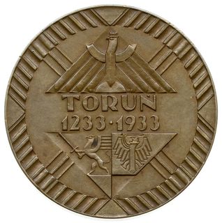 medal autorstwa Stanisława Repety z 1933 r. wybity na 700-lecie Torunia