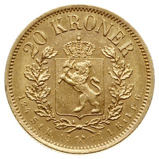 20 koron 1901, Kongsberg; Ahlström 9, Fr. 17, Si