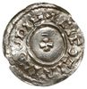 denar 1018-1035, Roskilde; Aw: Trójlistna spleciona rozeta otoczona kulkami, IГNORГCIIIOΛD, Rw: Kr..