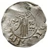 denar 1014-1024; Aw: Dłoń opatrzności, po bokach