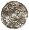 denar 1009-1024, Ratyzbona, mincerz Od; Aw: Popiersie w prawo; Rw: Krzyż z kółkiem, klinem i trójk..