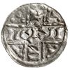 denar 1018-1026, Ratyzbona, mincerz Aza; Aw: Krzyż dwunitkowy, w nim wpisany HEINH DX; Rw: Dach ko..