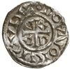 denar 1039-1042, Ratyzbona; Aw: Popiersie w prawo; Rw: Krzyż z literami w kątach; Hahn 38A.4; sreb..
