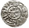 denar 1009-1024, Salzburg; Aw: Popiersie w prawo; Rw: Krzyż z kółkiem, trójkulkami i klinami w kąt..