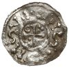 denar 1009-1024, Salzburg; Aw: Popiersie w prawo; Rw: Krzyż z kółkiem, klinem i trójkulkami w kąta..
