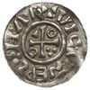 denar 1009-1018, Salzburg; Aw: Popiersie w prawo; Rw: Krzyż z klinem, trójkulkami i kółkami w kąta..