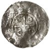 denar 983-1002, Goslar; Aw: Popiersie w lewo, OT[TO ADELDEI]DA; Rw: Krzyż, DI GRA REX; Dbg 1164, H..