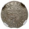 grosz oblężniczy 1577, Gdańsk; odmiana bez kawki”, na awersie głowa Chrystusa przylega do wewnętrz..