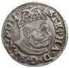 trojak 1580, Olkusz; na awersie duża głowa króla oraz napis wokoło STEPHA D G REX POL, na rewersie..