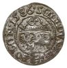 szeląg 1586, Olkusz; na rewersie litery N-H po bokach korony; Kop. 483 (R); piękny