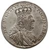 ort 1753 EC, Lipsk; szczupłe popiersie króla z owalnym, żeberkowanym przekrojem naramiennika zbroi..