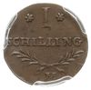 szeląg 1812 M, Gdańsk; Plage 47, H-Cz. 3491, CNG 442.II; moneta w pudełku firmy PCGS z oceną AU55,..