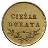 ciężarek dukata bez daty (1811-1827) IB, Warszawa; Plage 291 (R), Bitkin 1269 (R2); 3.48 g, rzadki..