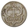 1 złoty 1929, Warszawa; nominał w liściastym orn