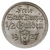 1/2 guldena 1927, Berlin, Koga; CNG 514.II, Jaeger D.6, Parchimowicz 59b; rzadszy rocznik, pięknie..