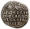 trojak 1612, Karniów; Iger Ka.12.1.a (R5), F.u.S. 3357; bardzo rzadki