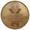 medal autorstwa Stanisława Repety z 1935 r. wybity z okazji zawodów Gordon-Bennetta w Warszawie;  ..