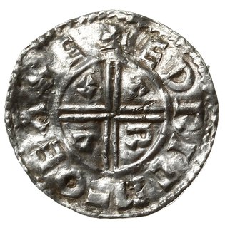 denar typu crux, 991-997, mennica Exeter, mincerz Edric