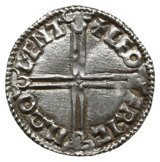 denar typu long cross, 997-1003, mennica Canterbury, mincerz Leofric