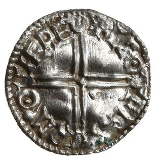 denar typu long cross, 997-1003, mennica Hereford, mincerz Leofgar