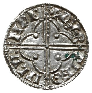 denar typu quatrefoil, 1018-1024, mennica Londyn, mincerz Dyrsig