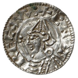 denar typu pointed helmet, 1024-1030, mennica Stamford, mincerz Thurulf