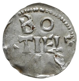 denar, 1024-1039; Głowa cesarza w koronie na wpr