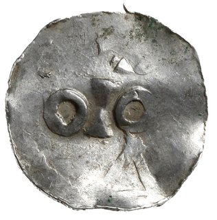 denar 1002-1014; Popiersie cesarza z brodą w pra