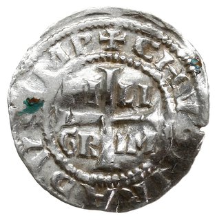 denar 1024-1036; Krzyż, w kątach PILIGRIM / Kapl