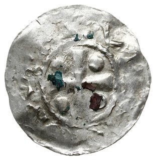 denar 970-1002, Moguncja; Kapliczka z krzyżykiem