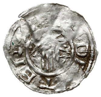 denar 1002-1026; Kaplica, OVDALRICVS; Dłoń, DEXT
