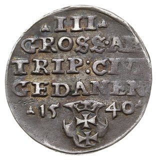 trojak 1540, Gdańsk; końcówka napisu PRV, trójli