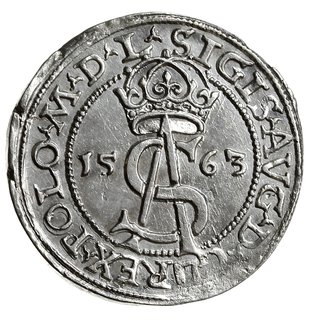 trojak 1563, Wilno; na awersie odmiana napisu SI