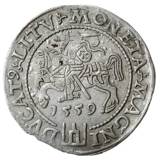 grosz na stopę litewską 1559, Wilno; końcówki na