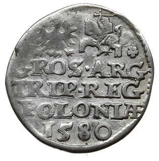 trojak 1580, Olkusz; odmiana z herbem Glaubicz (