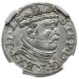 trojak 1586, Ryga; duża głowa króla; Iger R.86.1