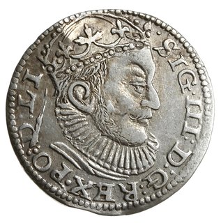 trojak 1589, Ryga; z lewej strony liter GE znak 