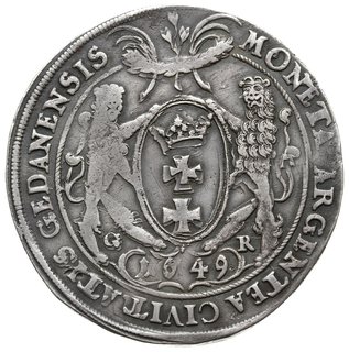 talar 1649, Gdańsk; Aw: Popiersie z dużą głową k