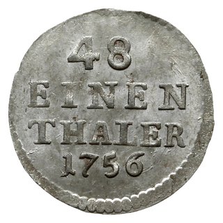 1/48 talara (półgrosz) 1756, Grünthal, odmiana z inicjałami ôF pod tarczą herbową